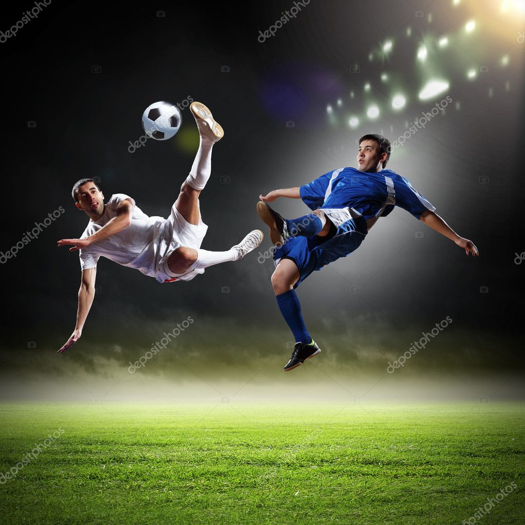 Two Players Bicycle Kicking